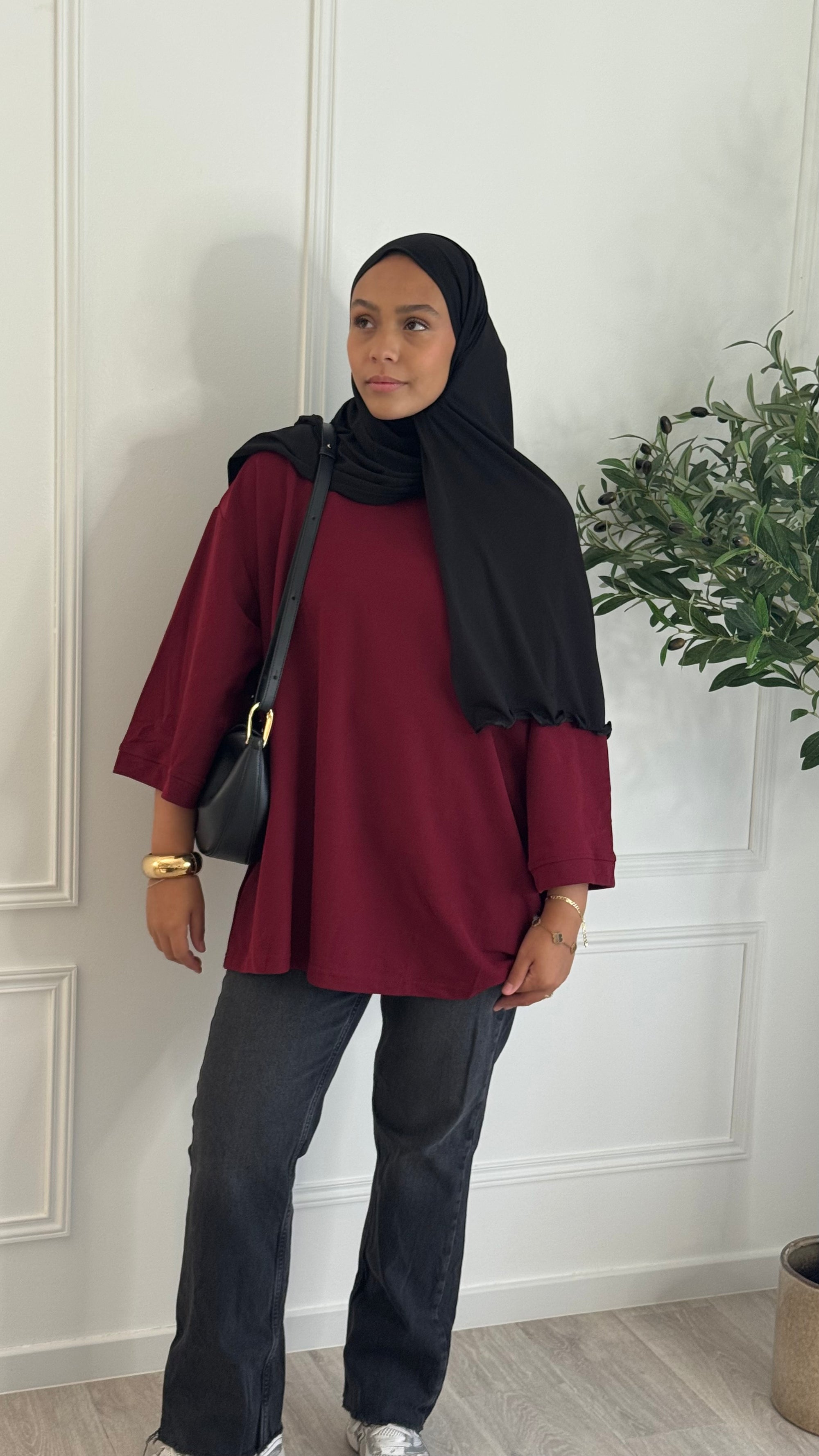 T-Shirt oversize l Burgundy