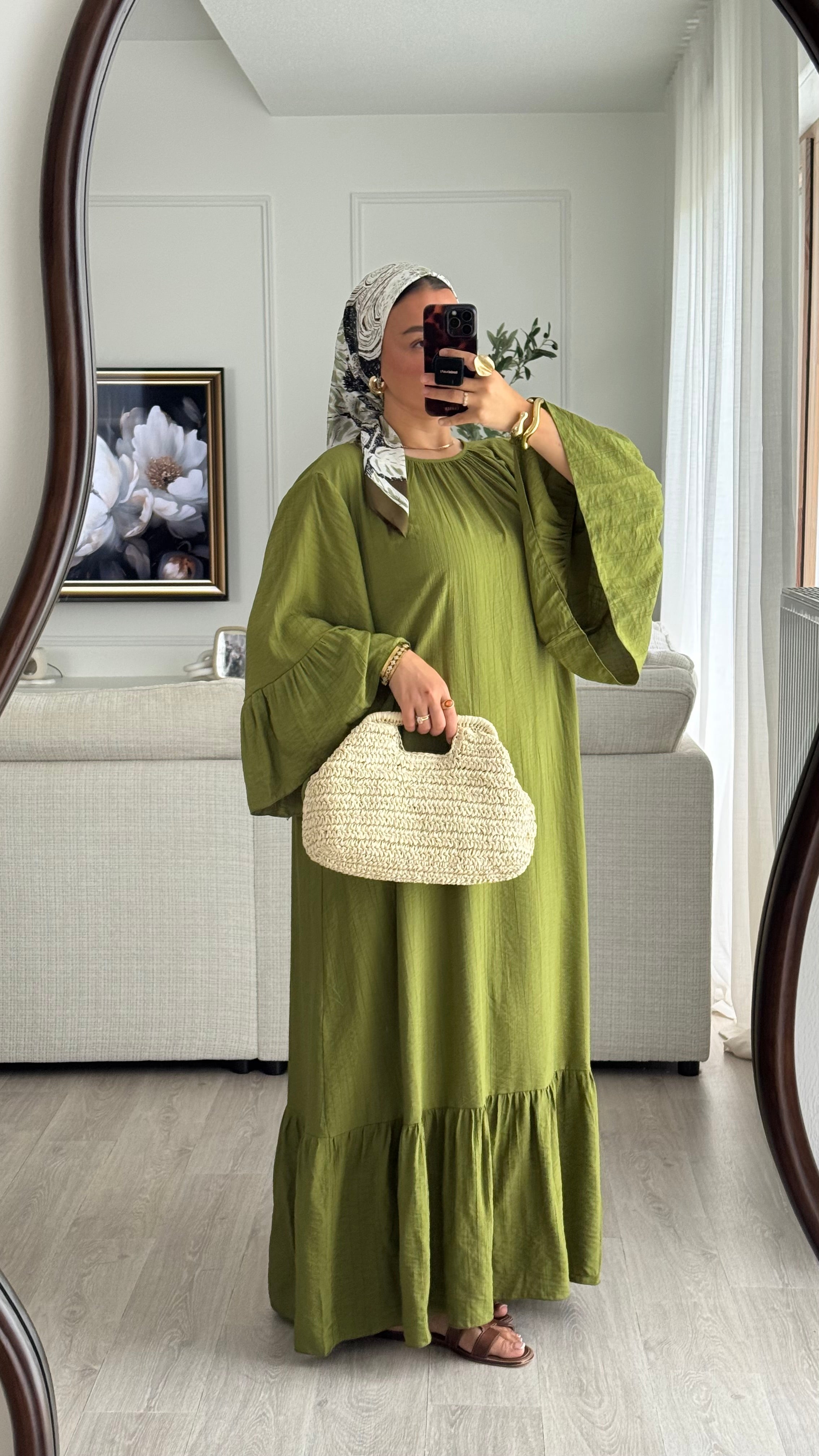 Robe à volant | Vert