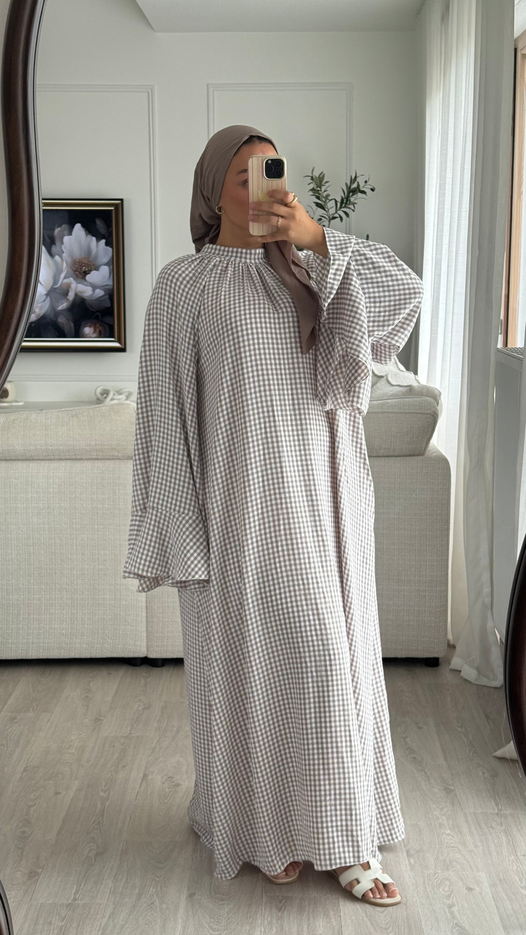 Robe Vichy | Taupe