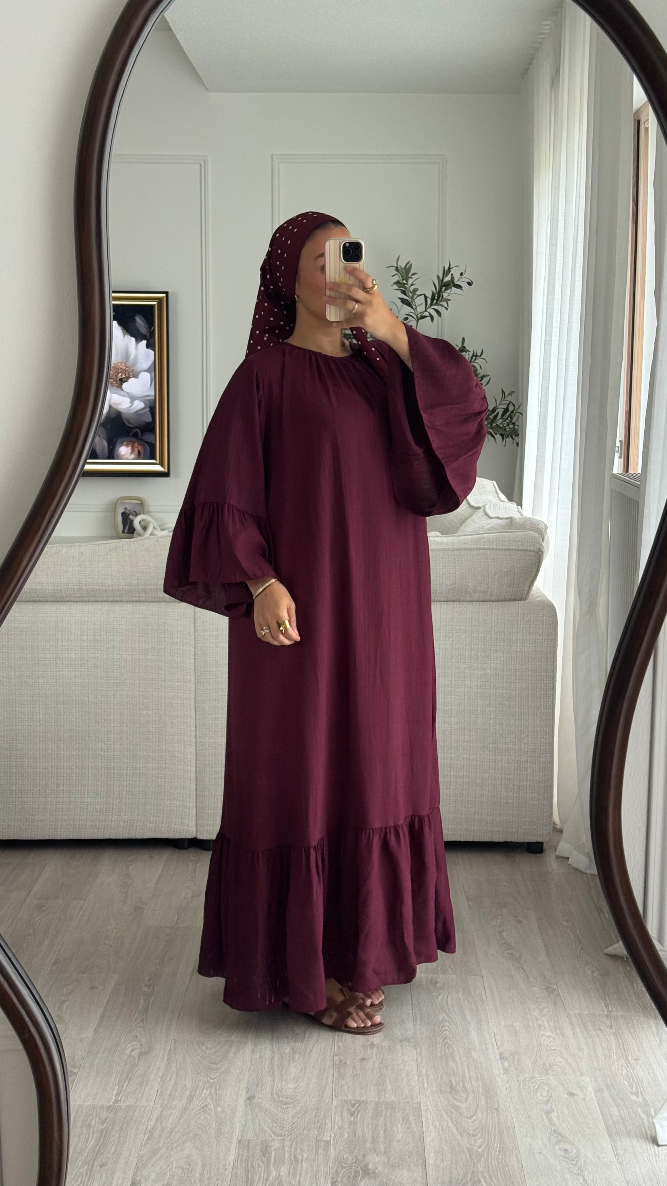 Robe à volant | Prune