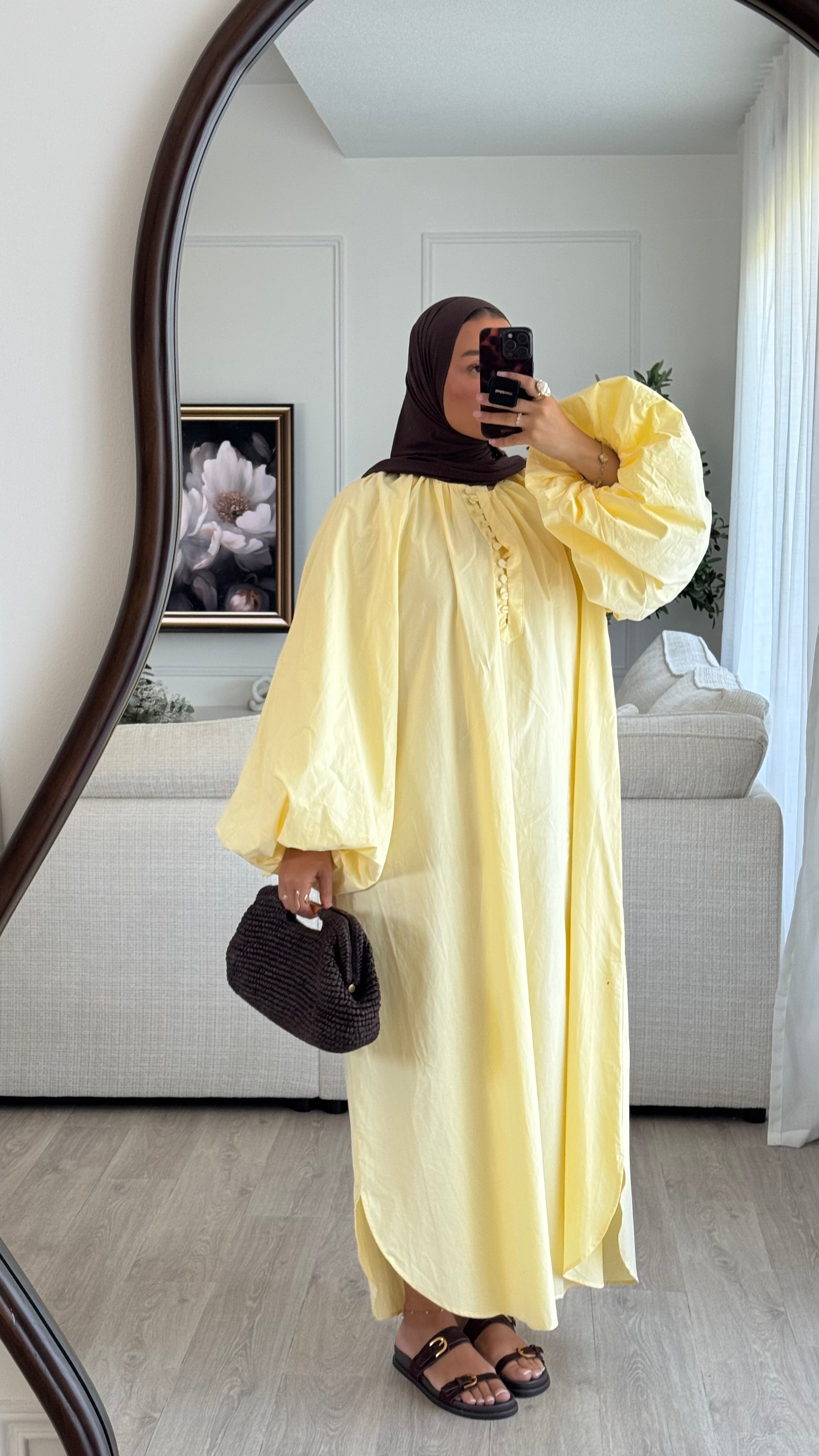Robe 100% cotton | Jaune