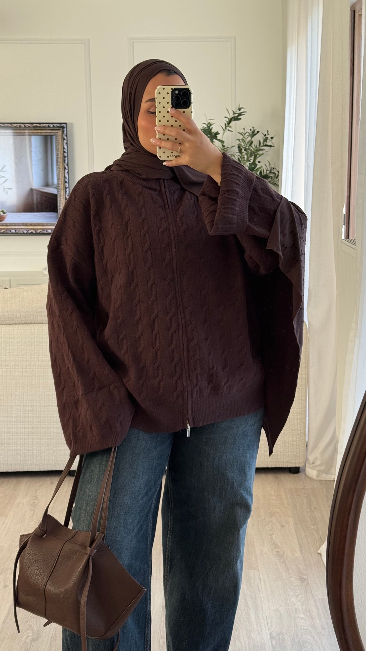 Gilet torsadée | Chocolat