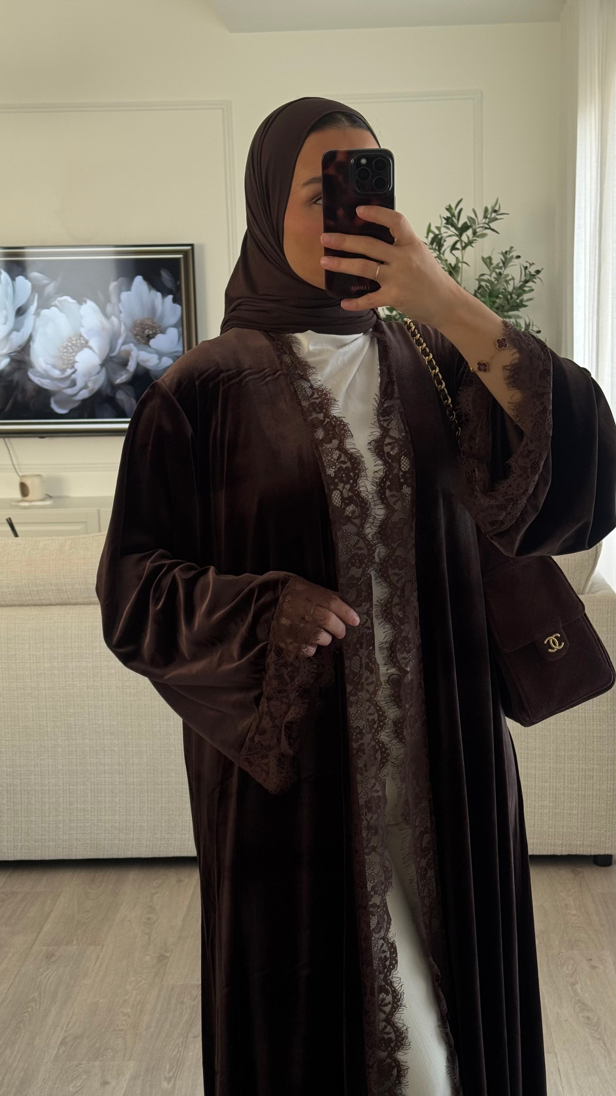 Kimono Velours | Chocolat