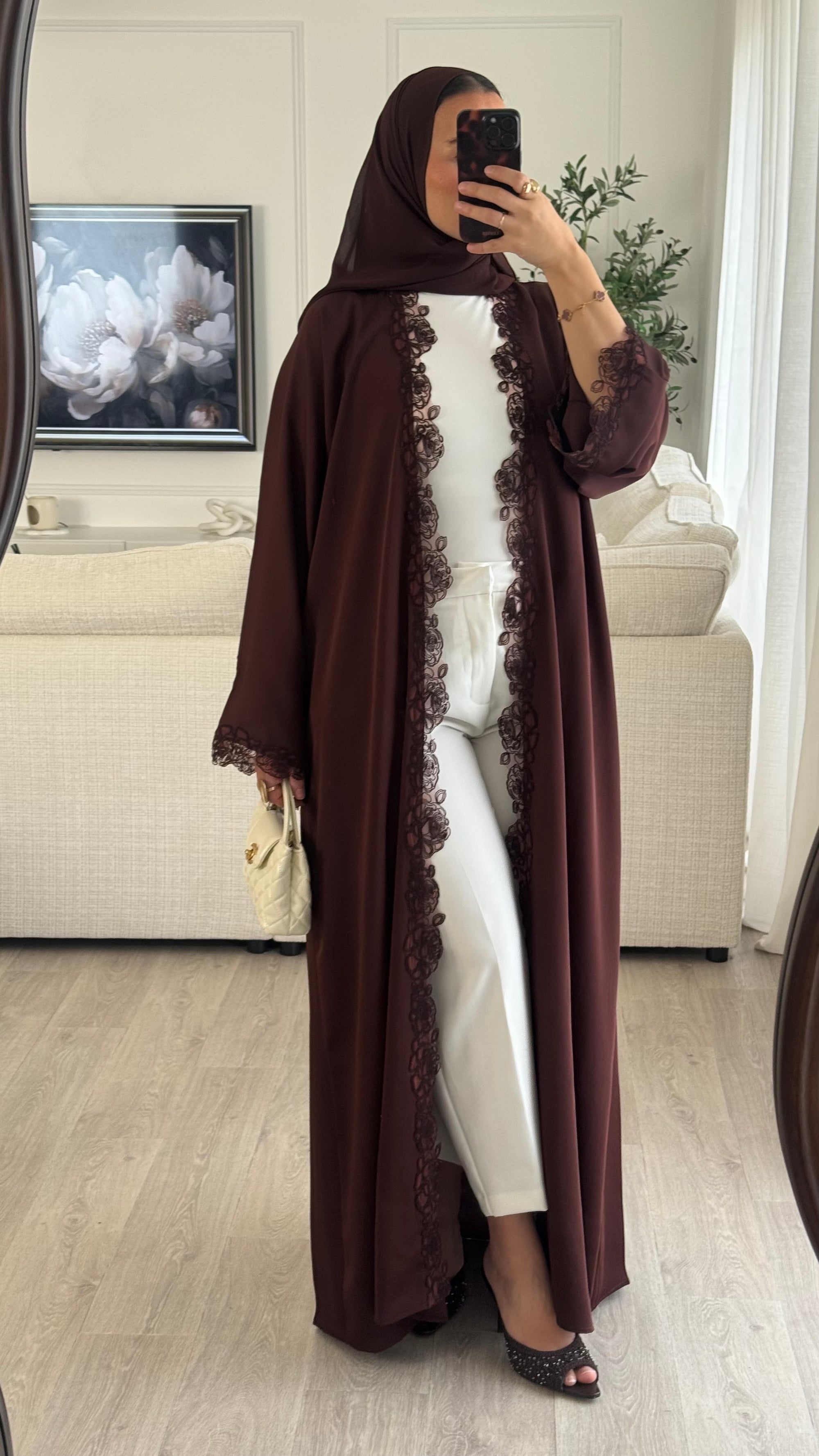 Abaya Lace | Chocolat [Édition spéciale – Création Dubaï]