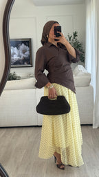 Jupe Organza pois  | Jaune