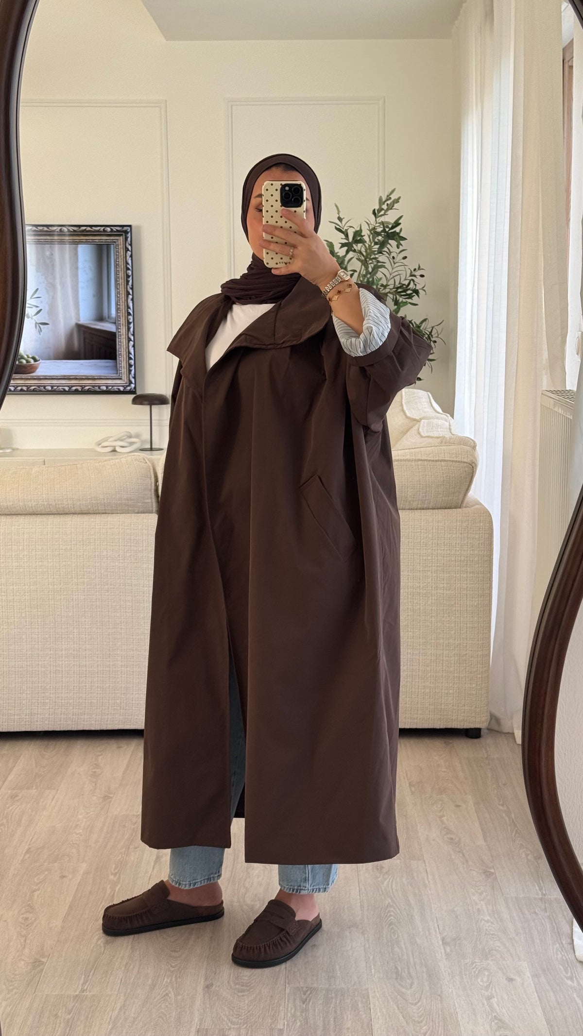 Trench Long Oversize | Chocolat