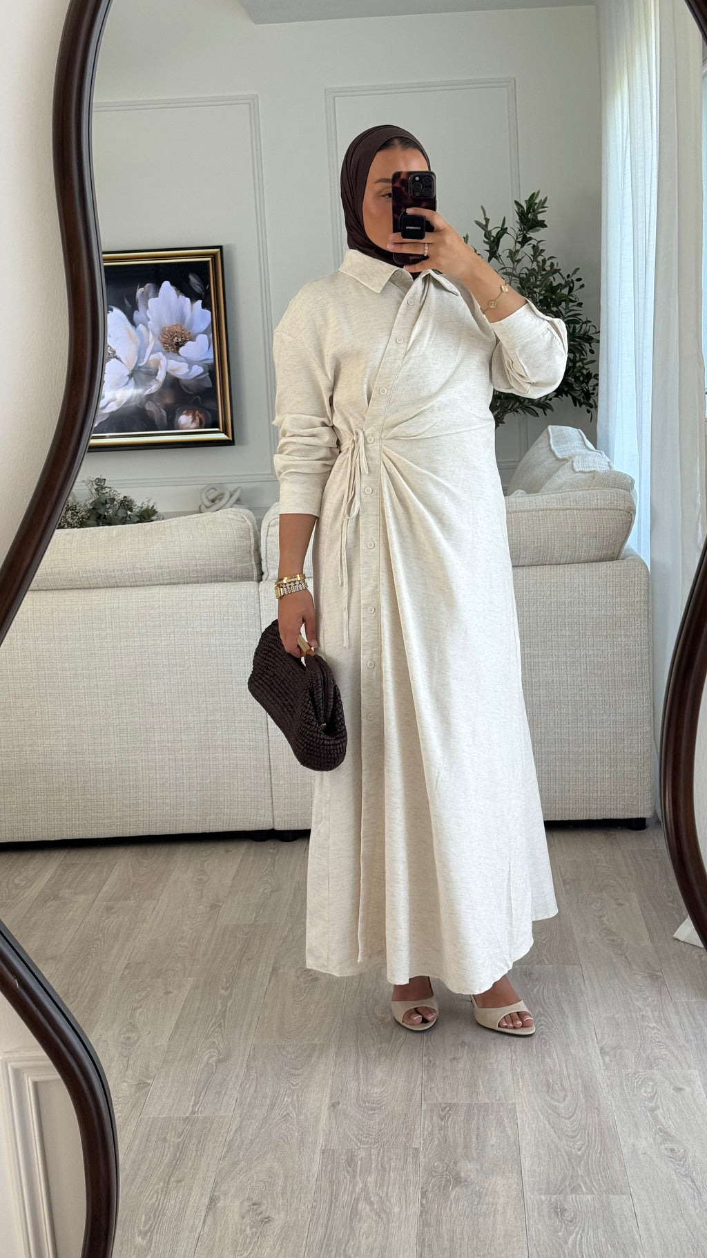 Robe lin Yara | Beige