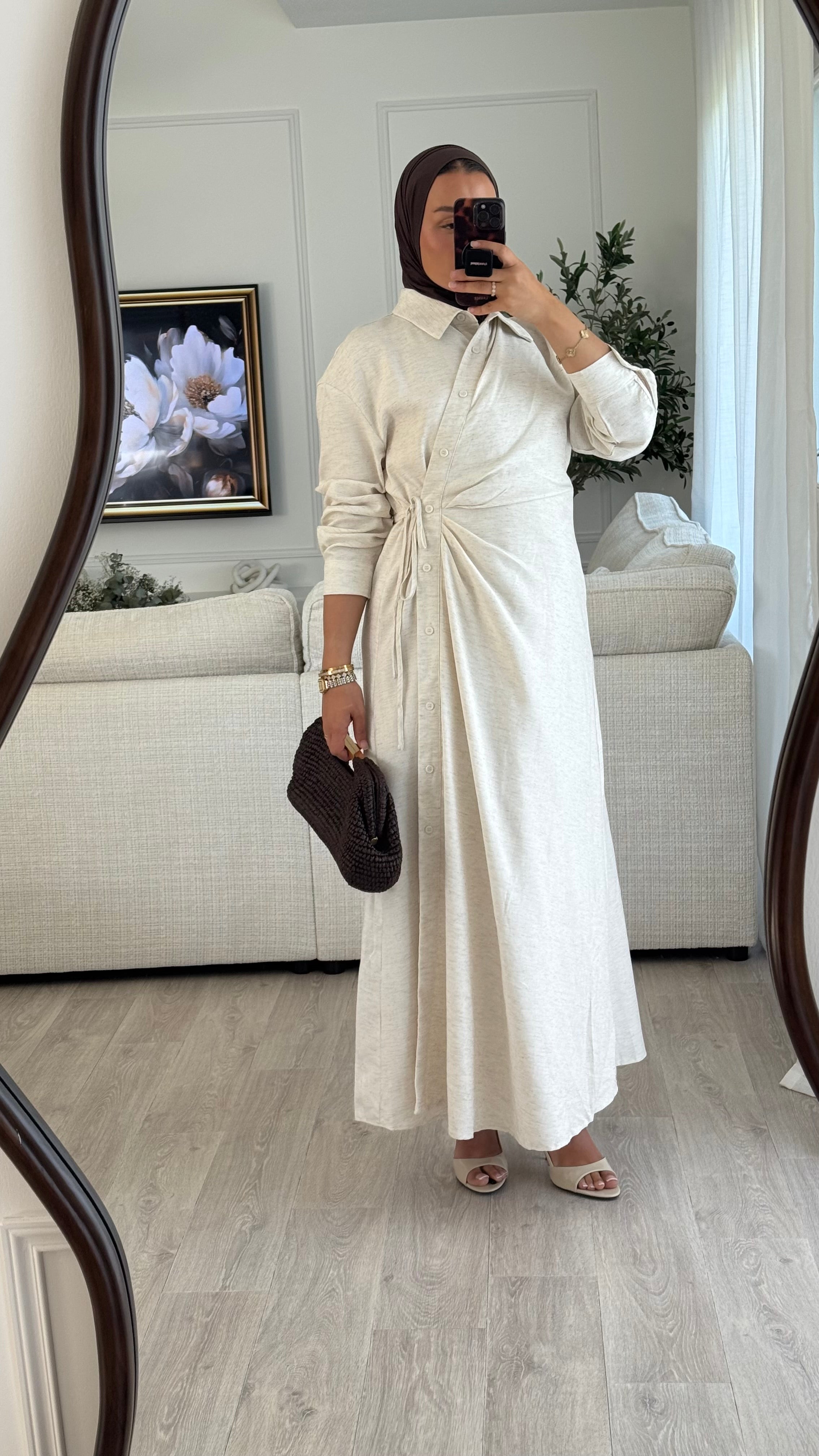 Robe lin Yara | Beige