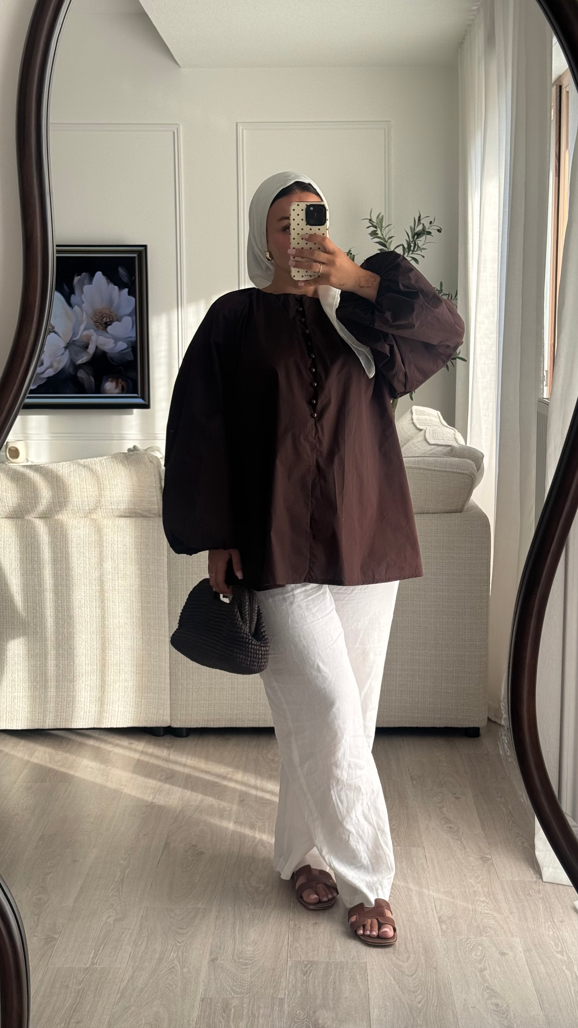Blouse 100% cotton | Chocolat