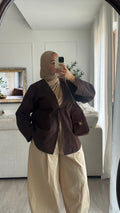 Gilet en Jeans | Chocolat