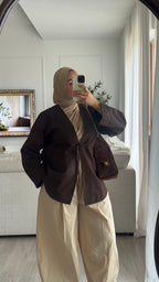 Gilet en Jeans | Chocolat