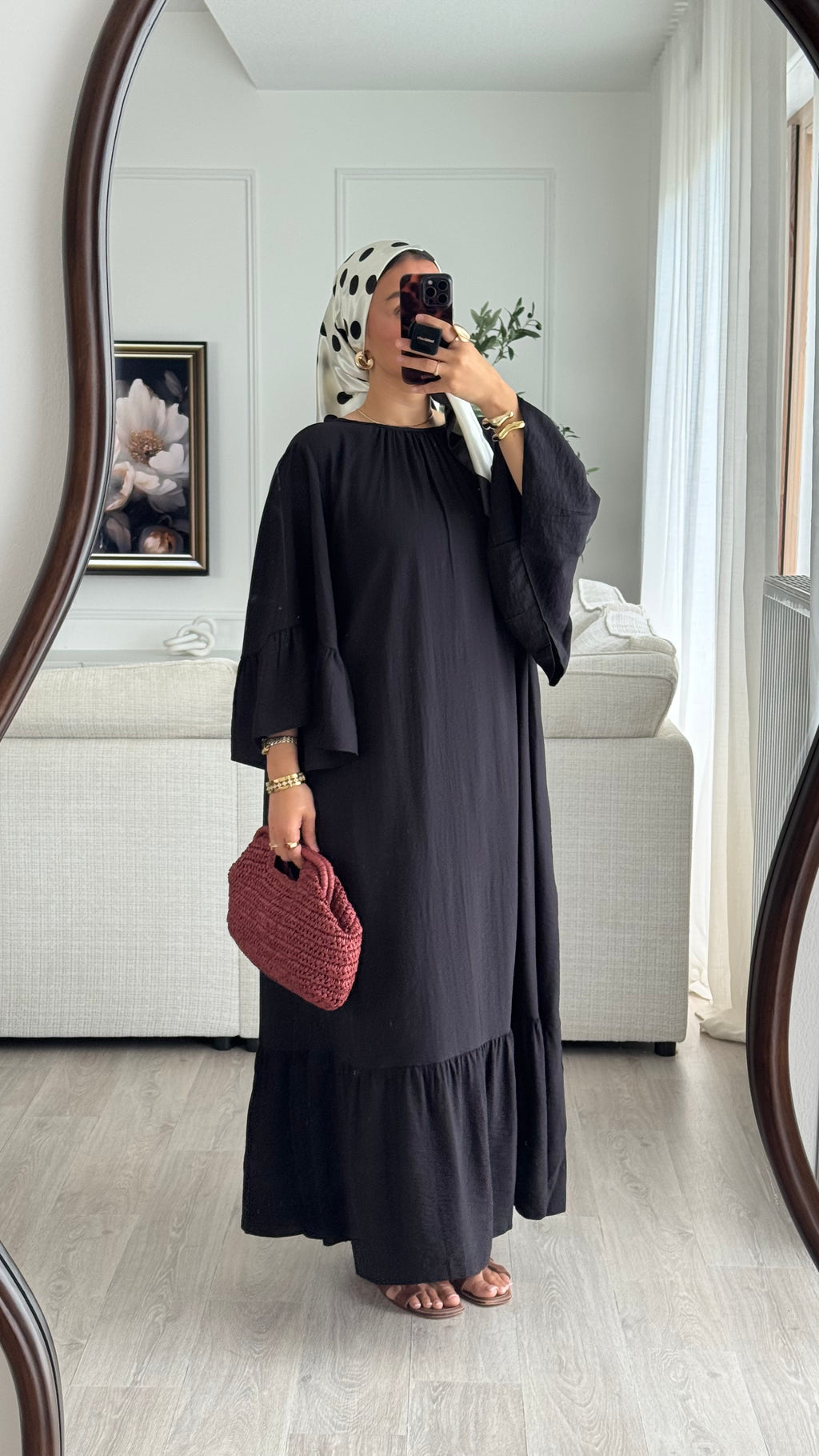 Robe à volant | noir