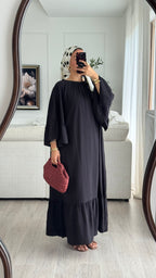 Robe à volant | noir