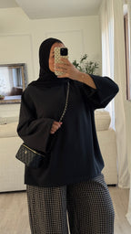 T-shirt Oversize en modal | Noir