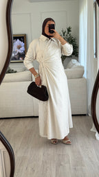 Robe lin Yara | Beige