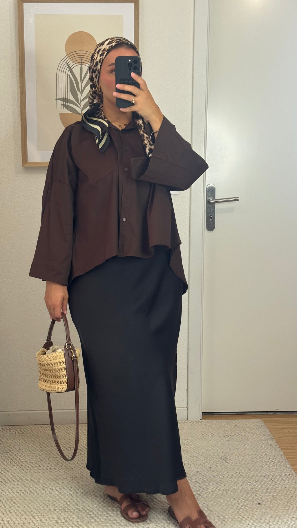 Jupe satinée Noir