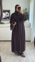 Robe à pois mousseline | Chocolat