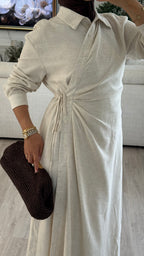 Robe lin Yara | Beige