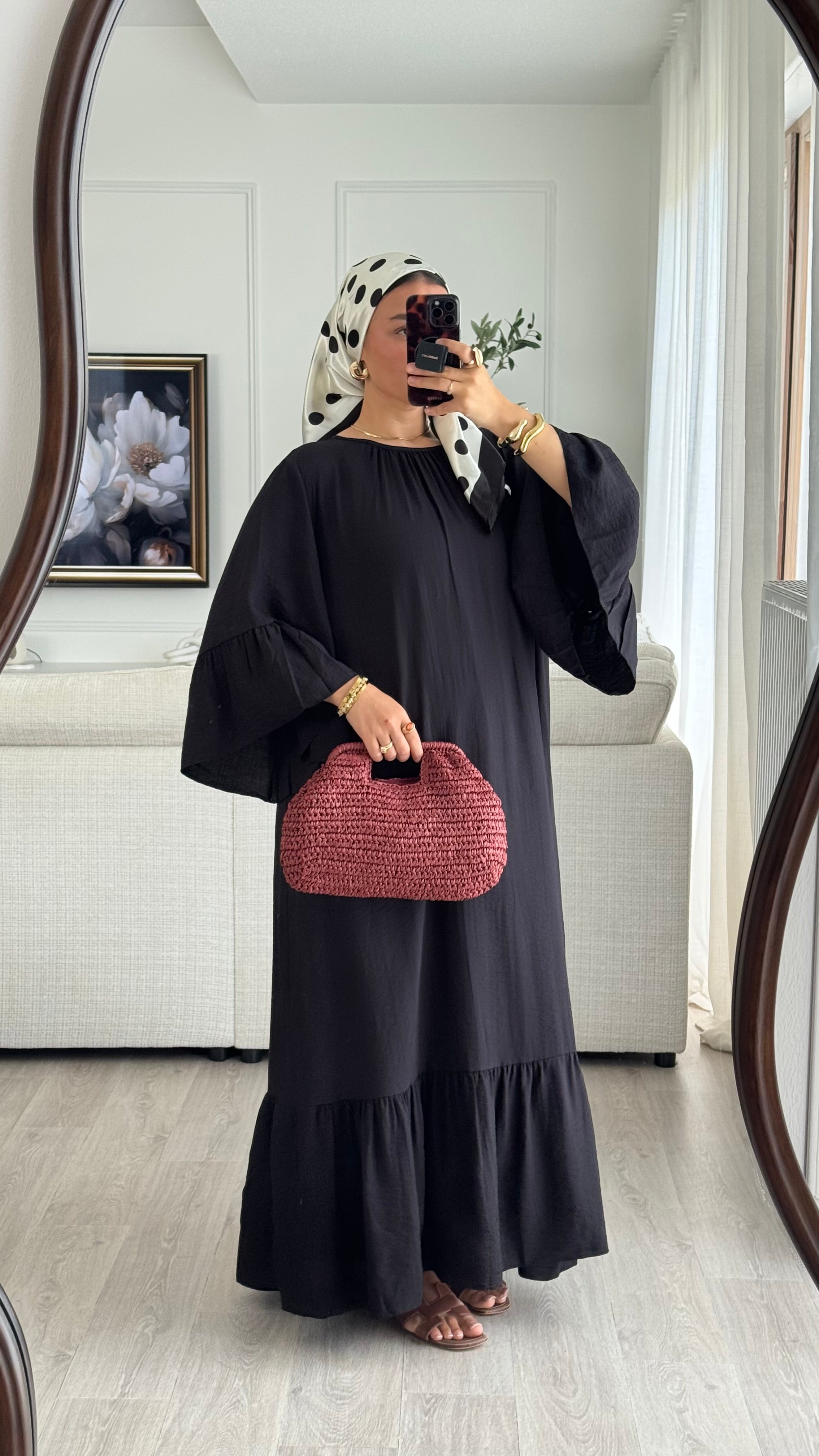 Robe à volant | noir