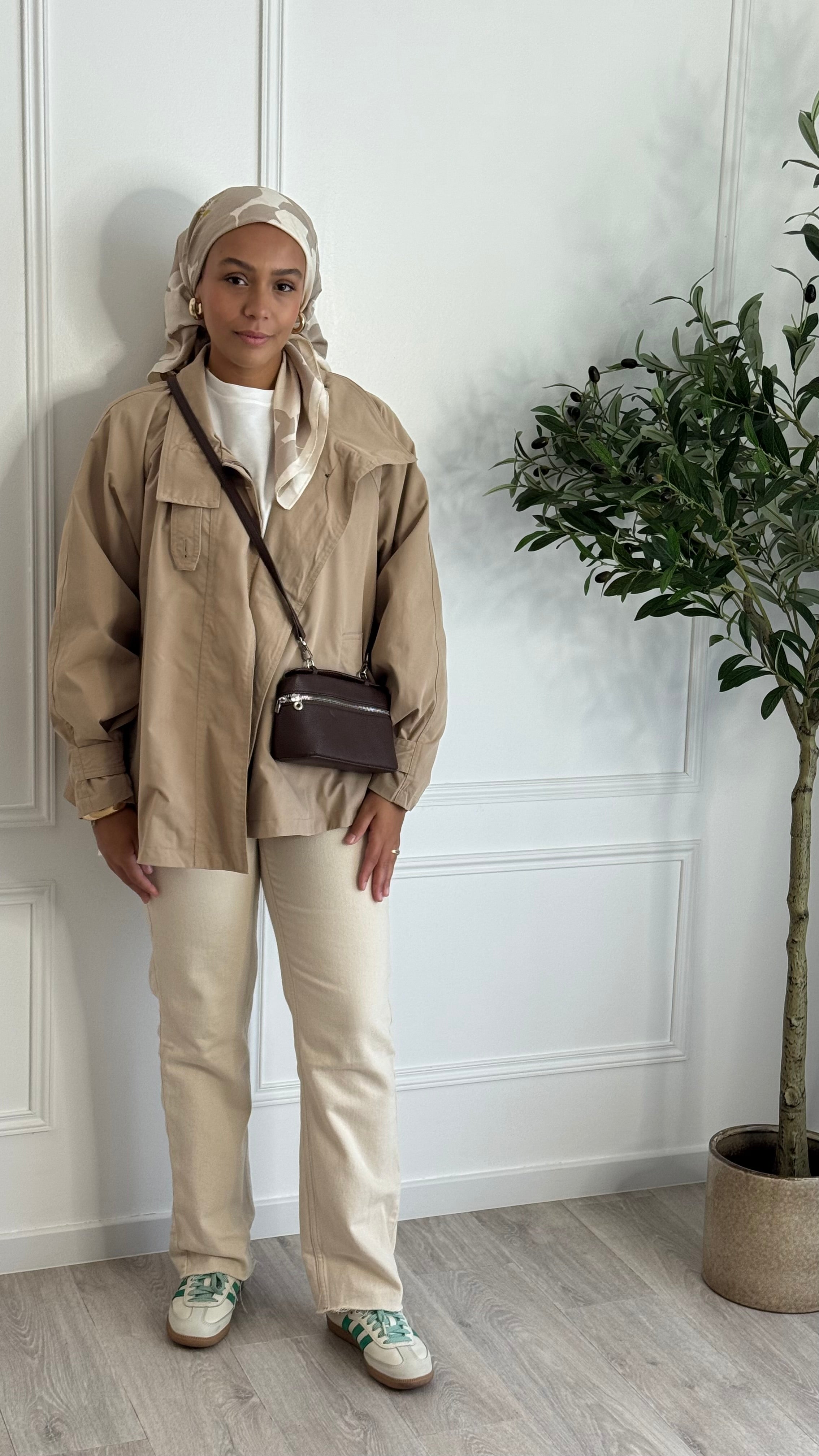 Oversized Camel Trench Coat
