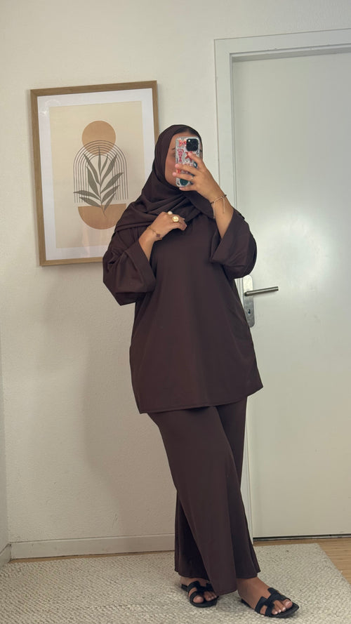 Sima 3-piece burkini | Chocolate