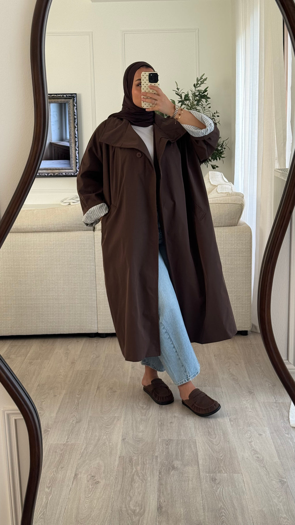 Trench Long Oversize | Chocolat