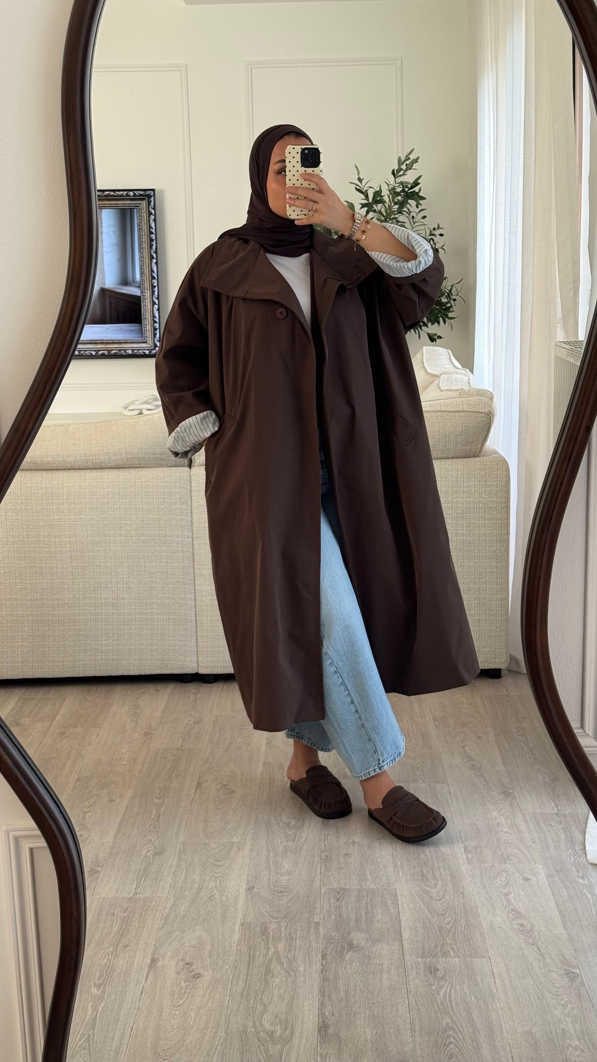 Trench Long Oversize | Chocolat