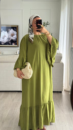 Robe à volant | Vert
