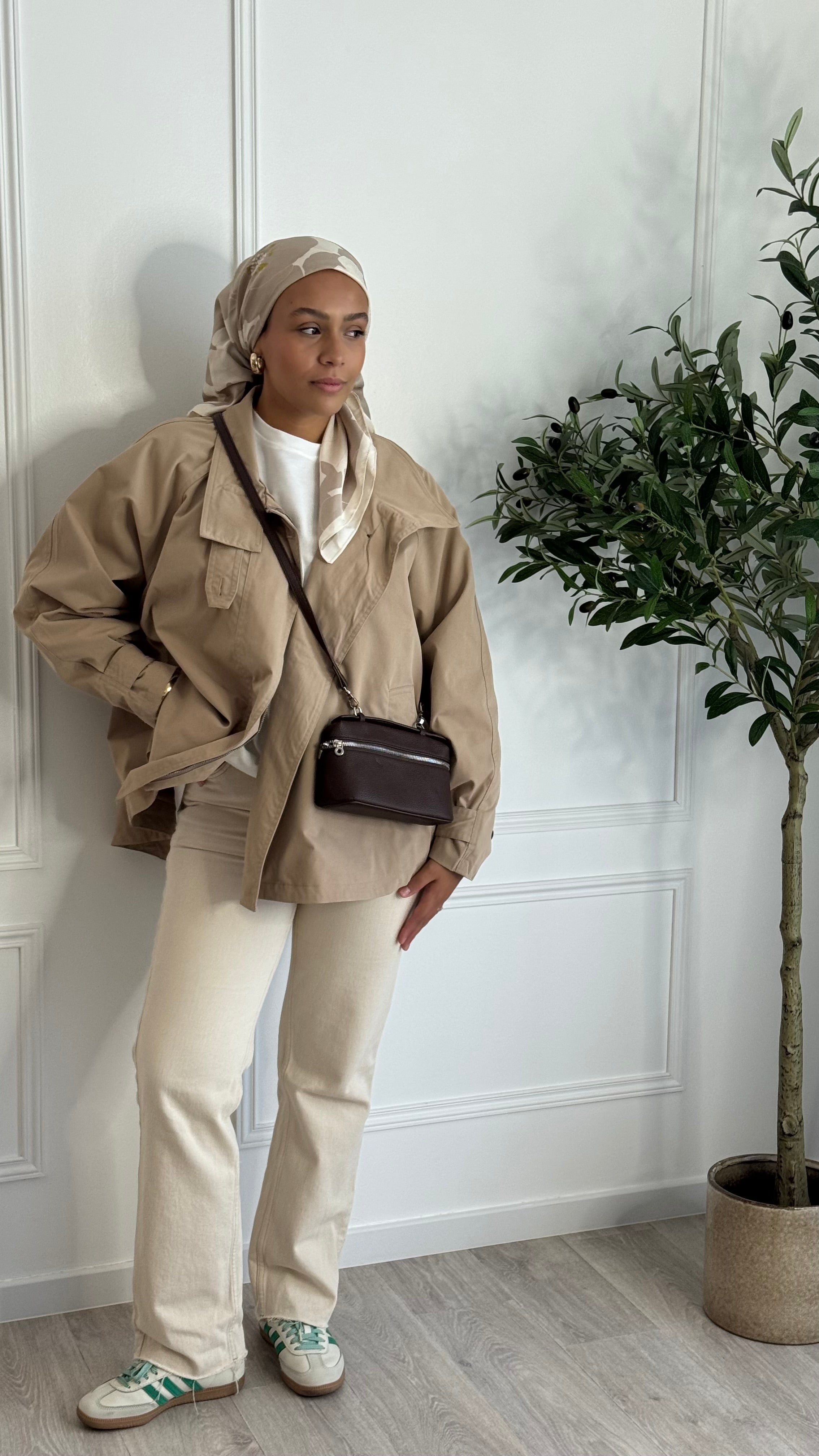 Oversized Camel Trench Coat