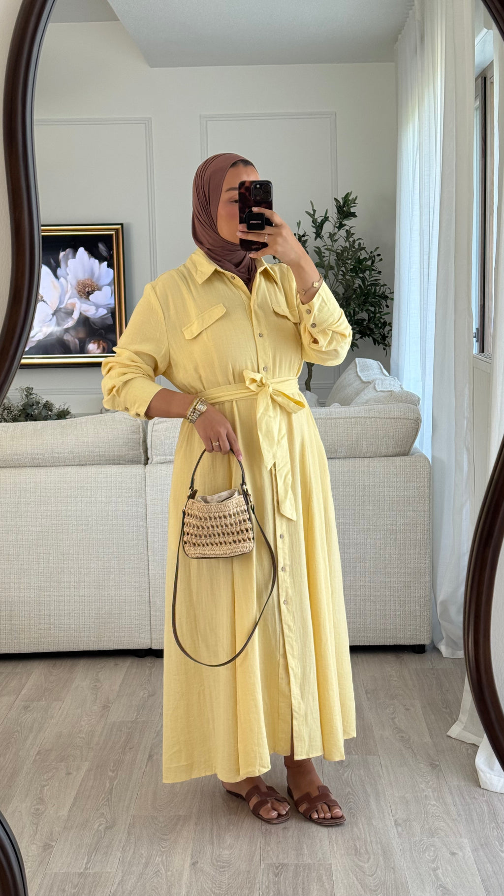 Robe lin Nayia | Jaune