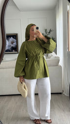 Blouse 100% cotton | Olive