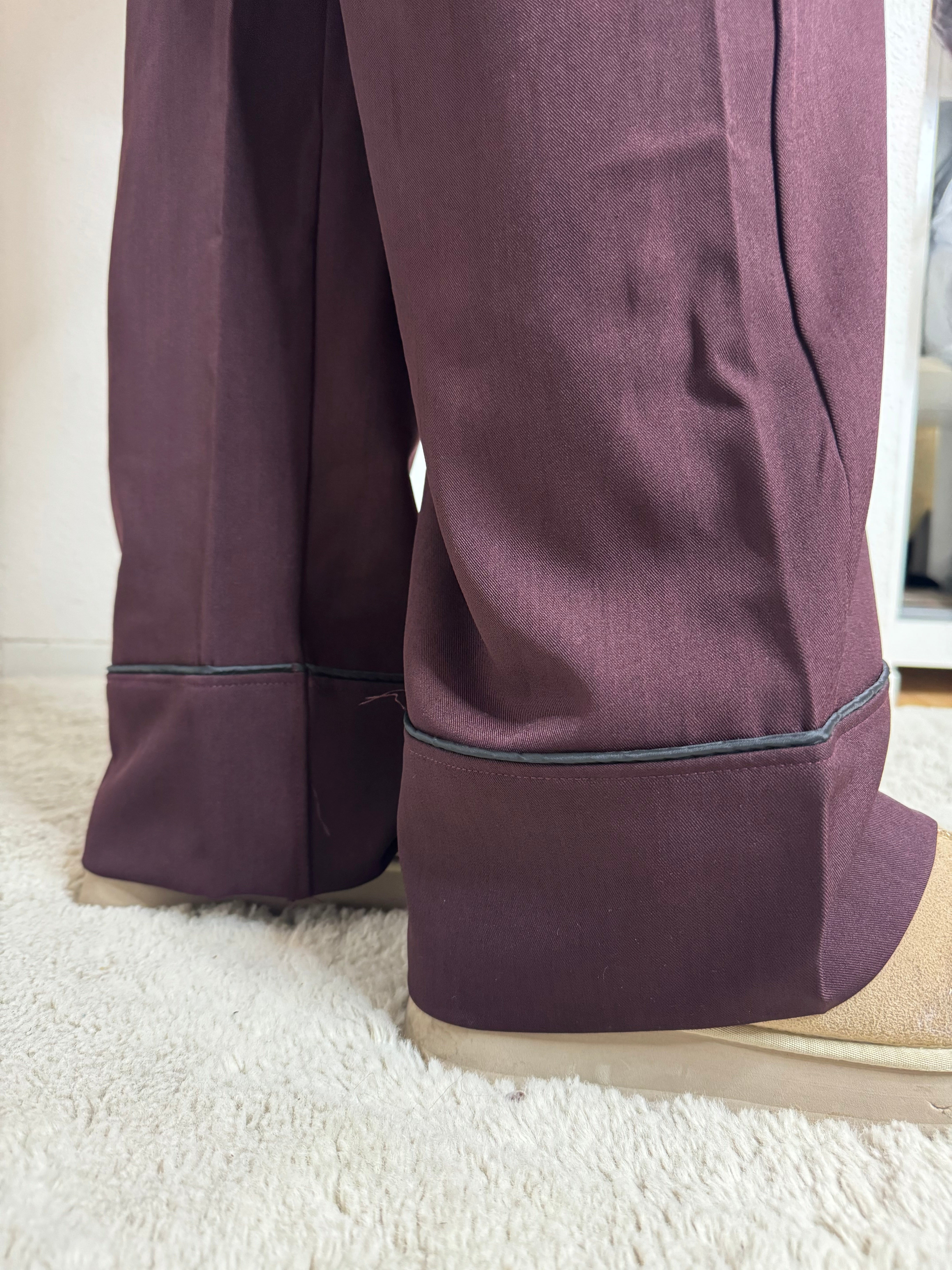 Pantalon droit Burgundy