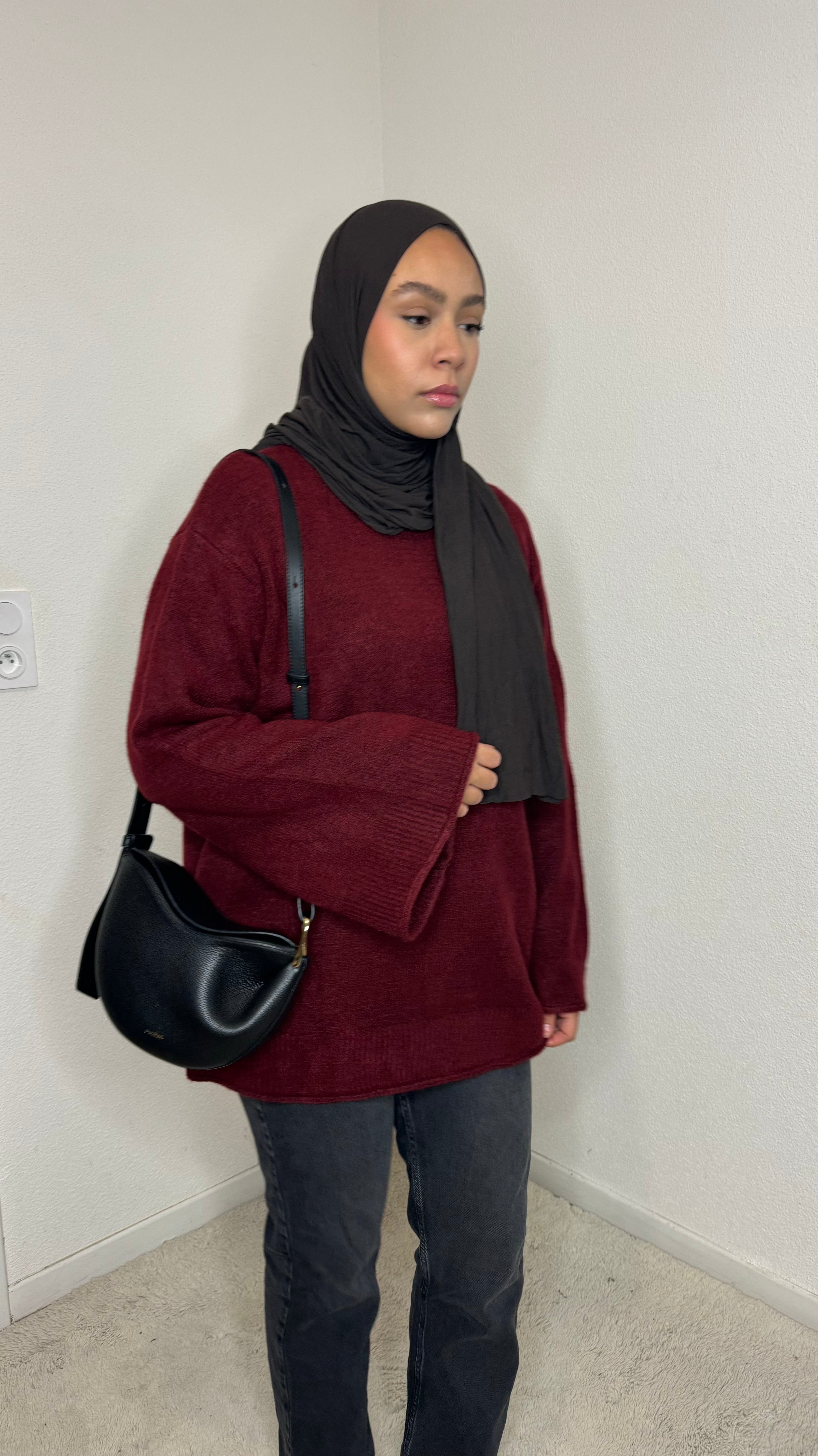 Pull Oversize Léna Burgundy