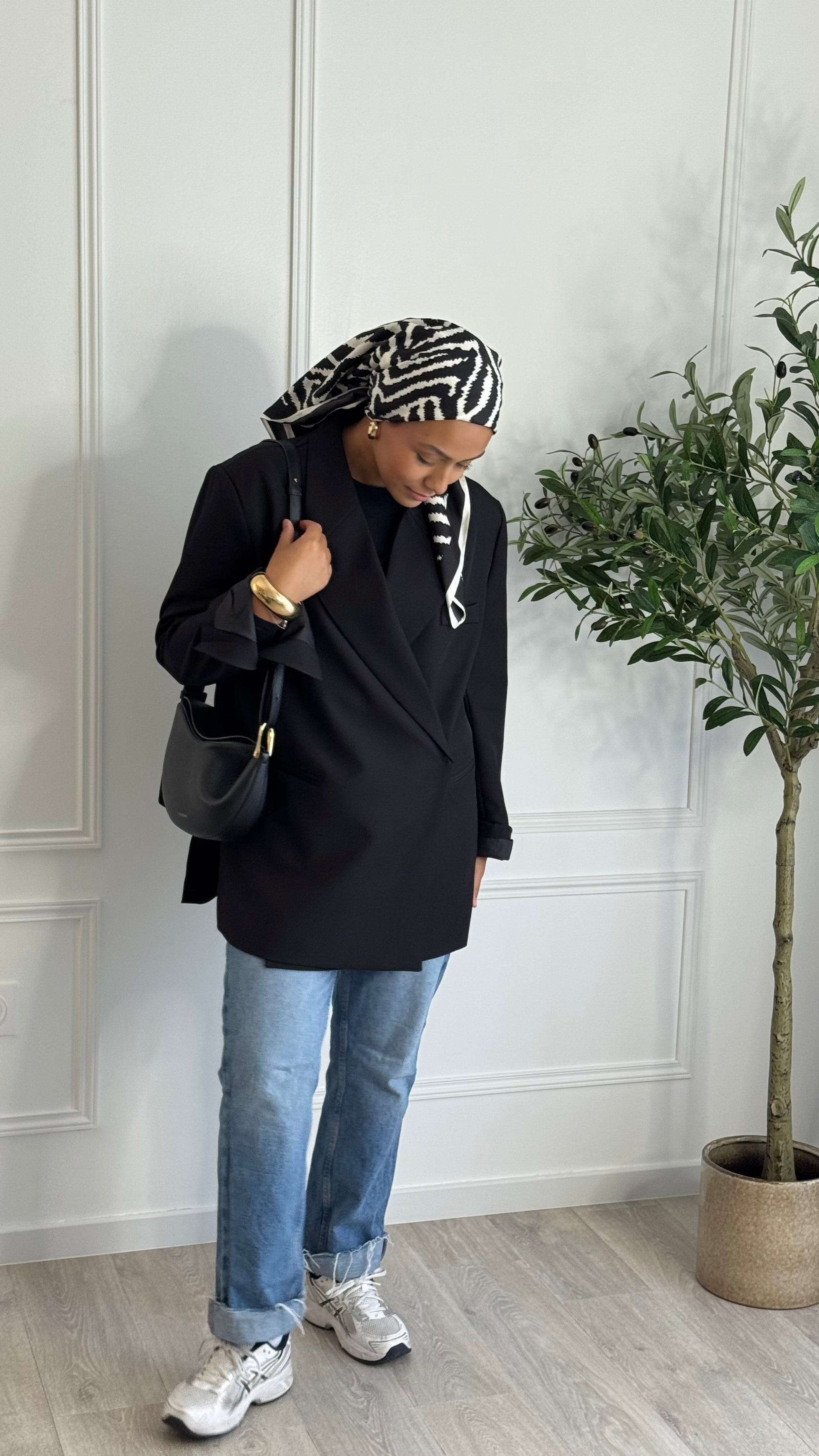 Blazer croisée oversize l Noir