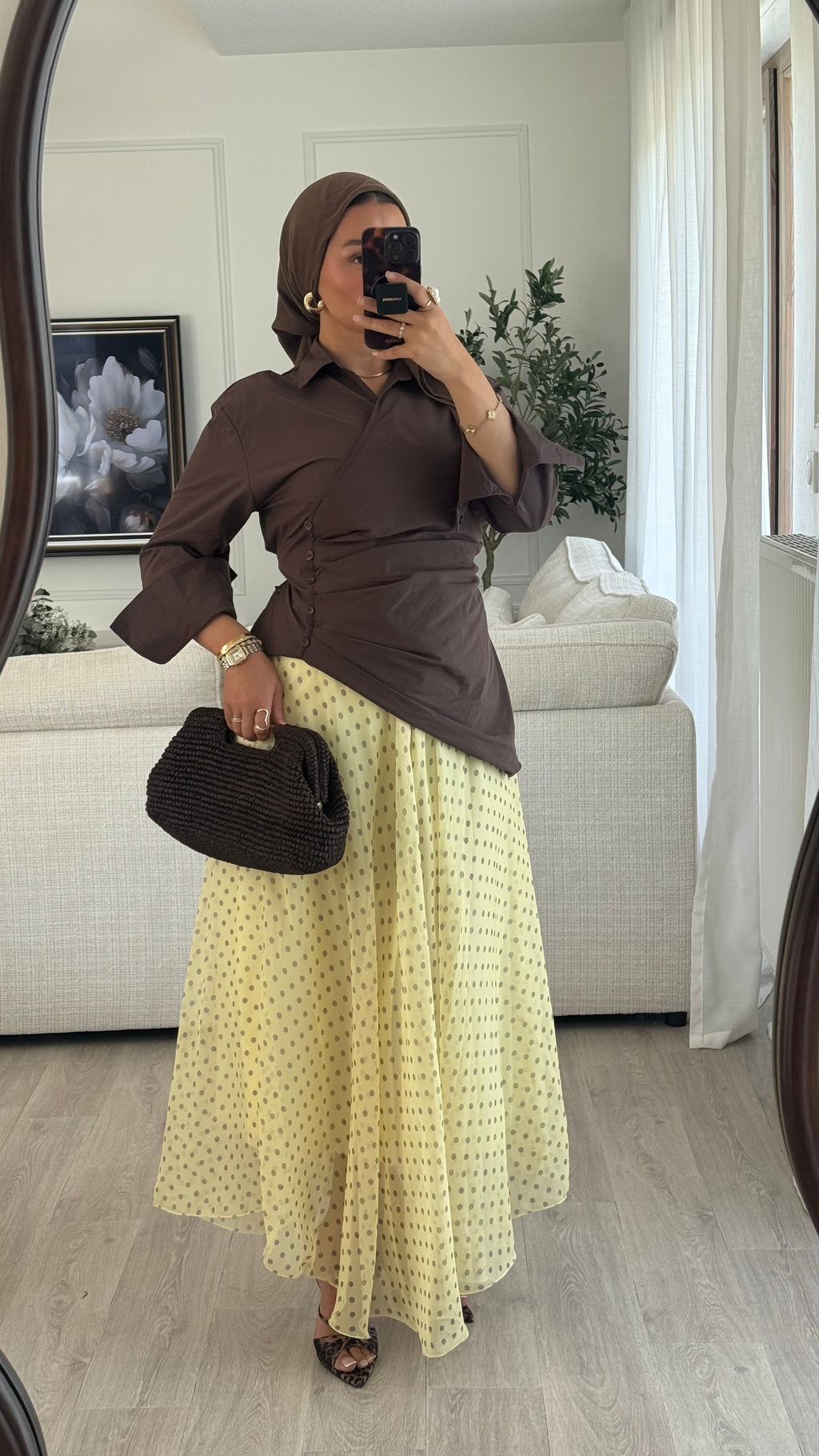 Jupe Organza pois  | Jaune