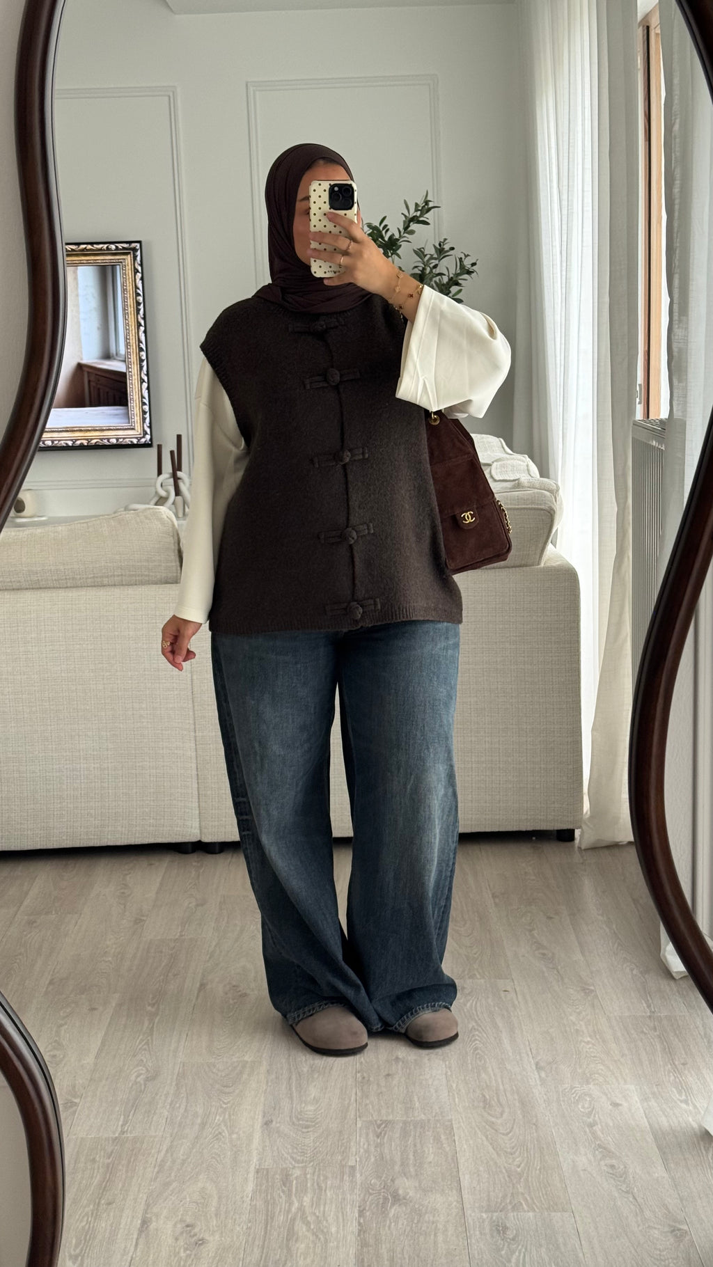 Gilet sans manches | Chocolat