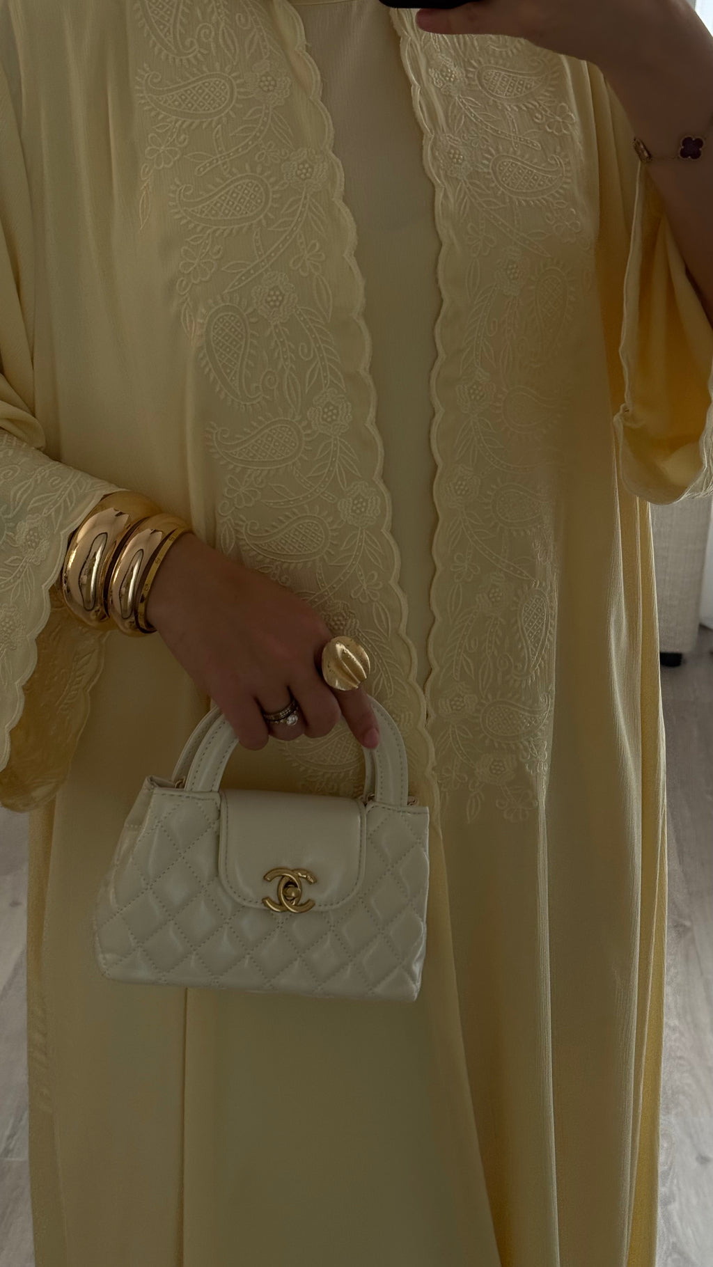 Ensemble Abaya Jawhara | Jaune