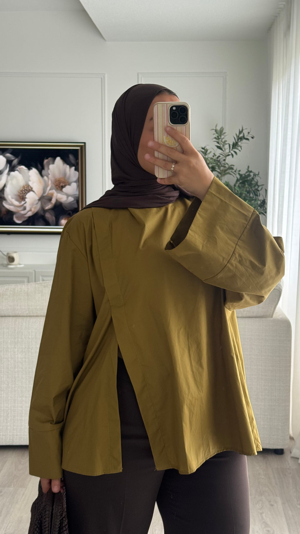 Blouse fentes | Olive