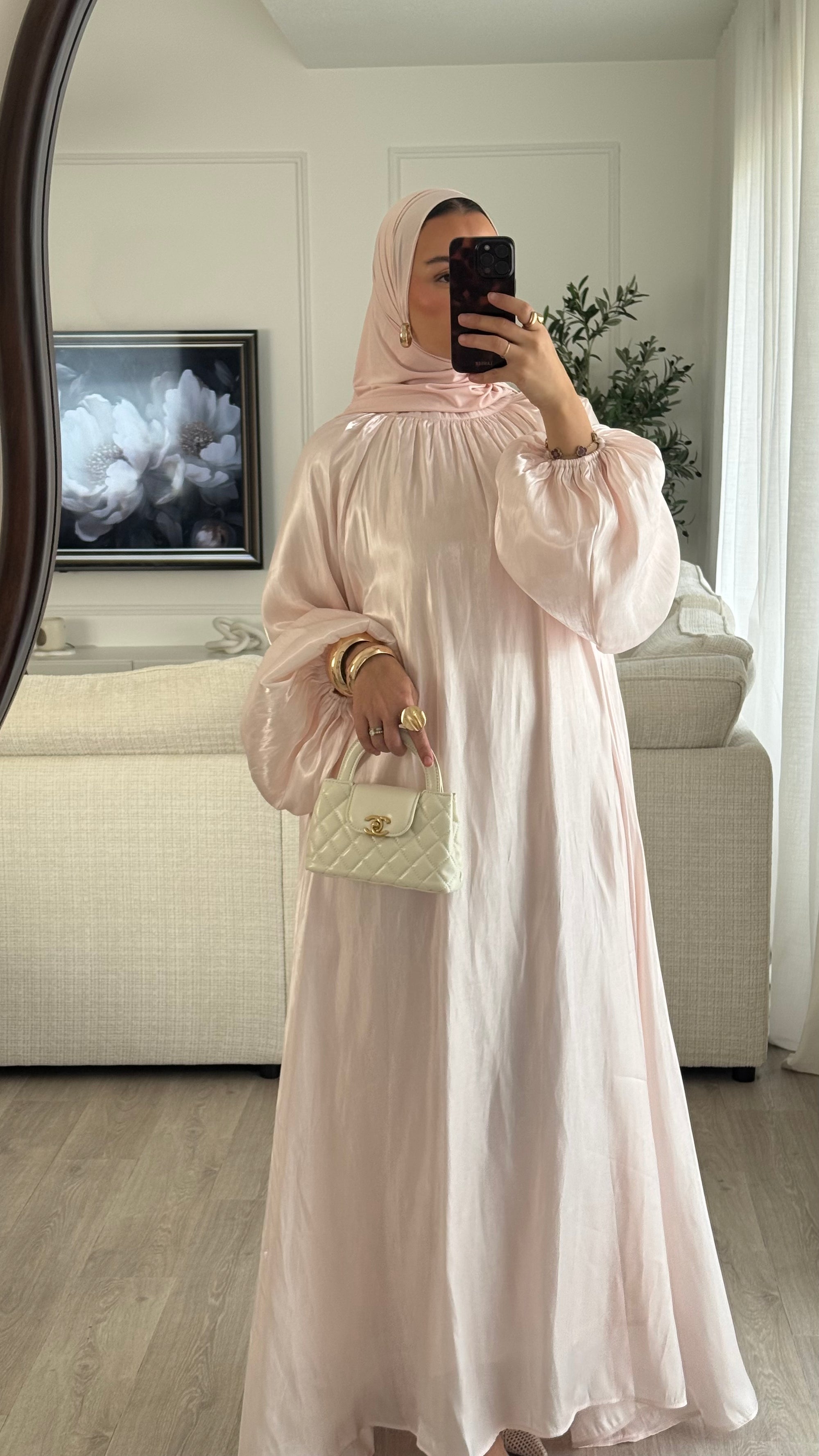 Robe Qamar | Baby pink