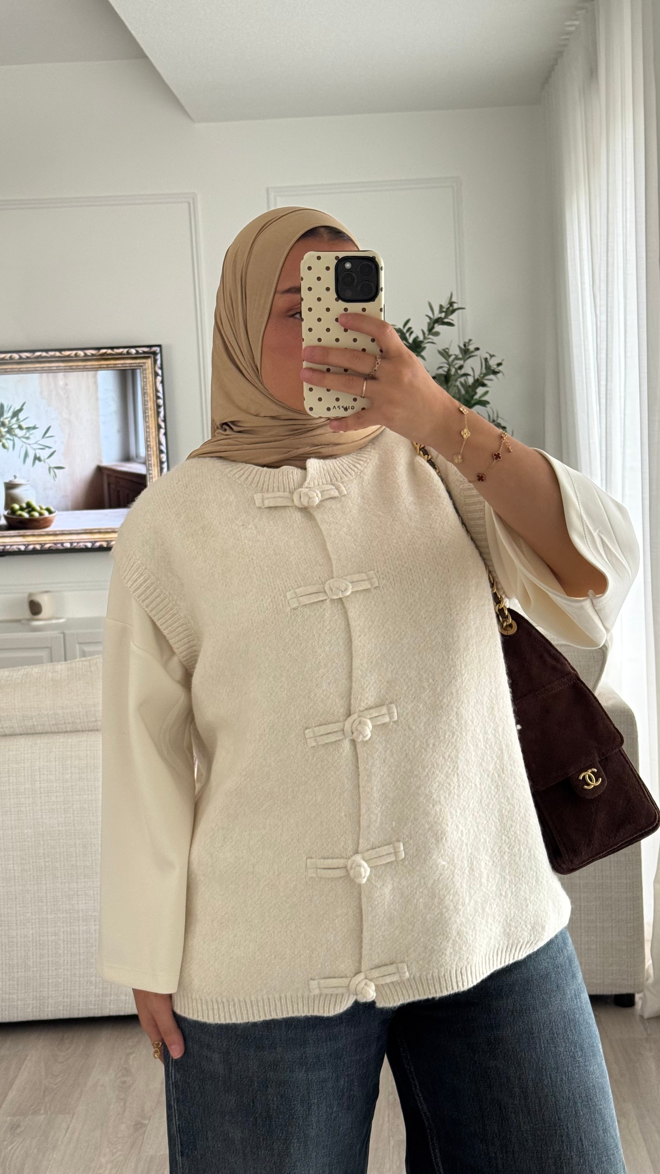 Gilet sans manches | Crème