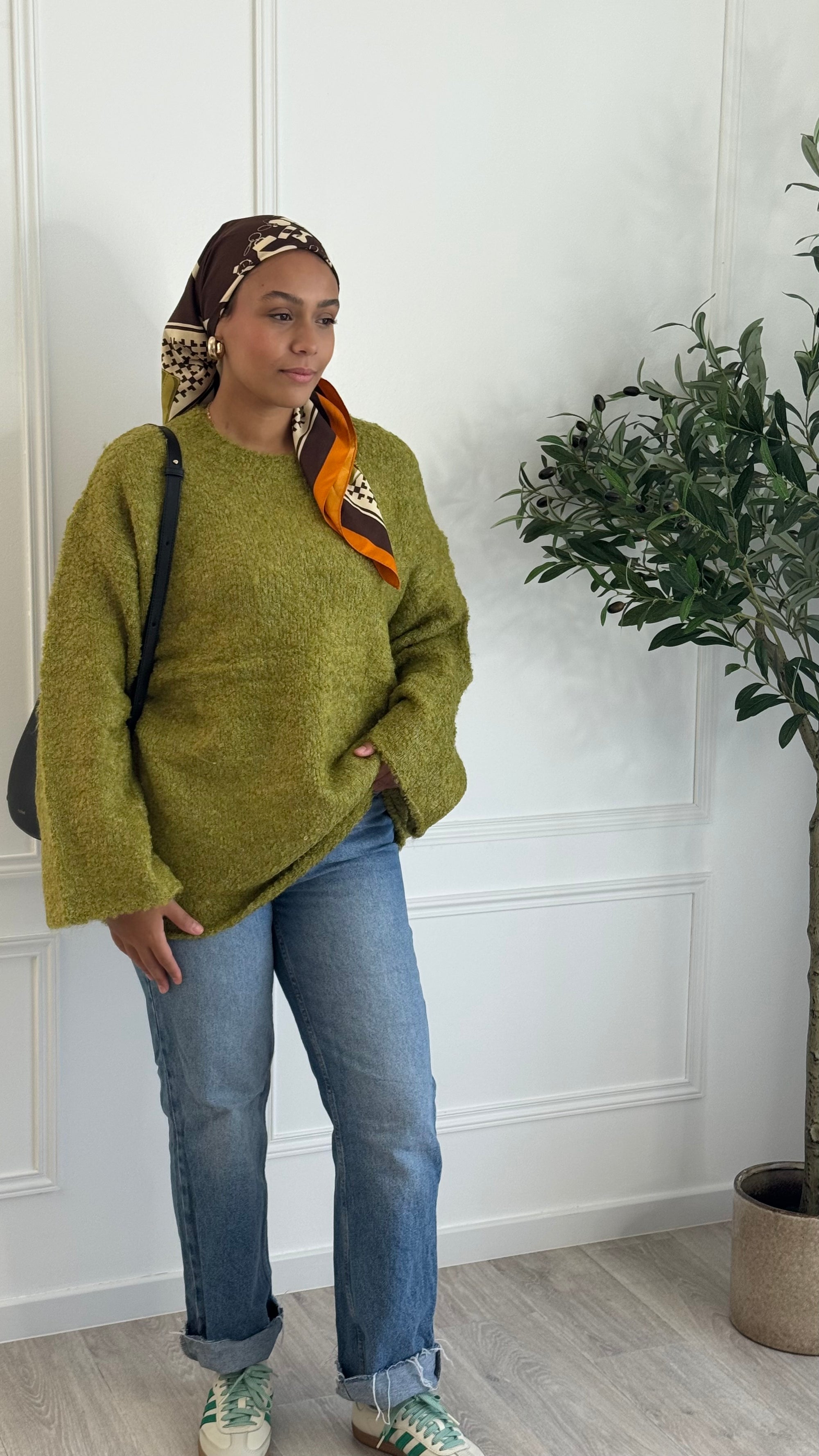 Pull Oversize l Vert olive