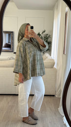 Chemise Oversize à carreaux | Sauge