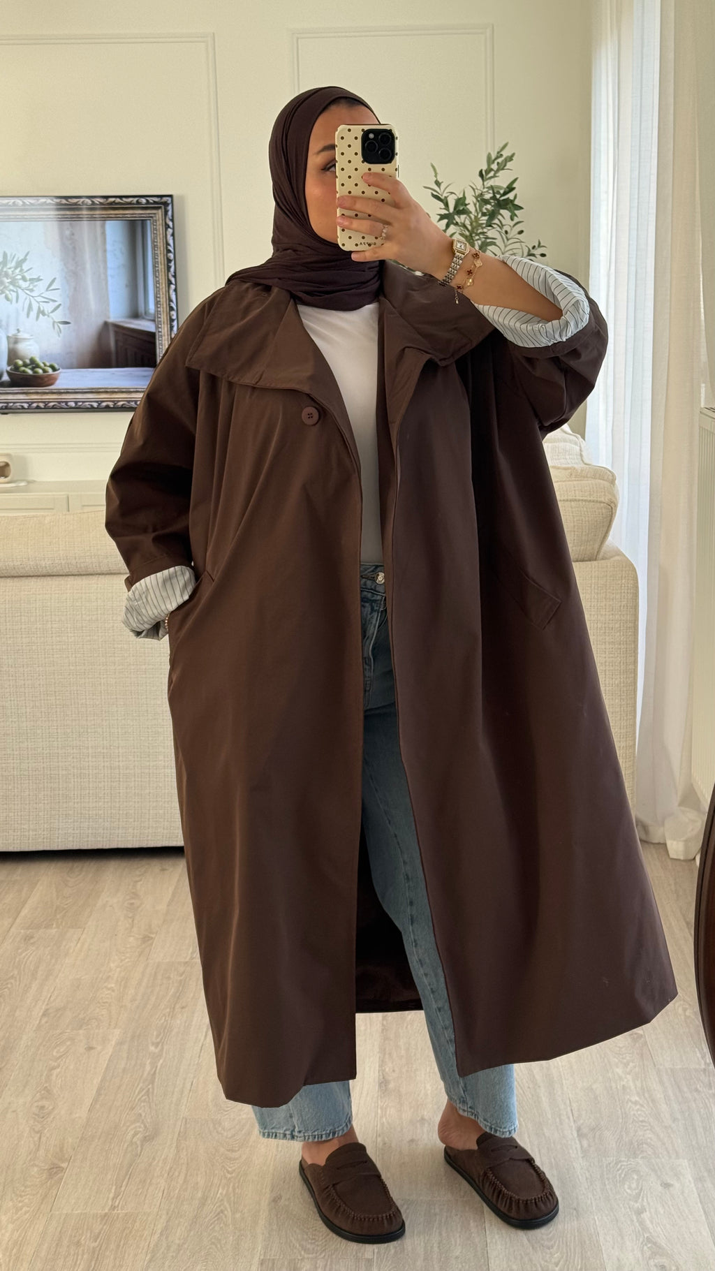 Trench Long Oversize | Chocolat