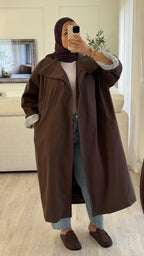 Trench Long Oversize | Chocolat