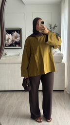 Blouse fentes | Olive