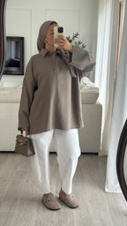 Polo Oversize | Taupe