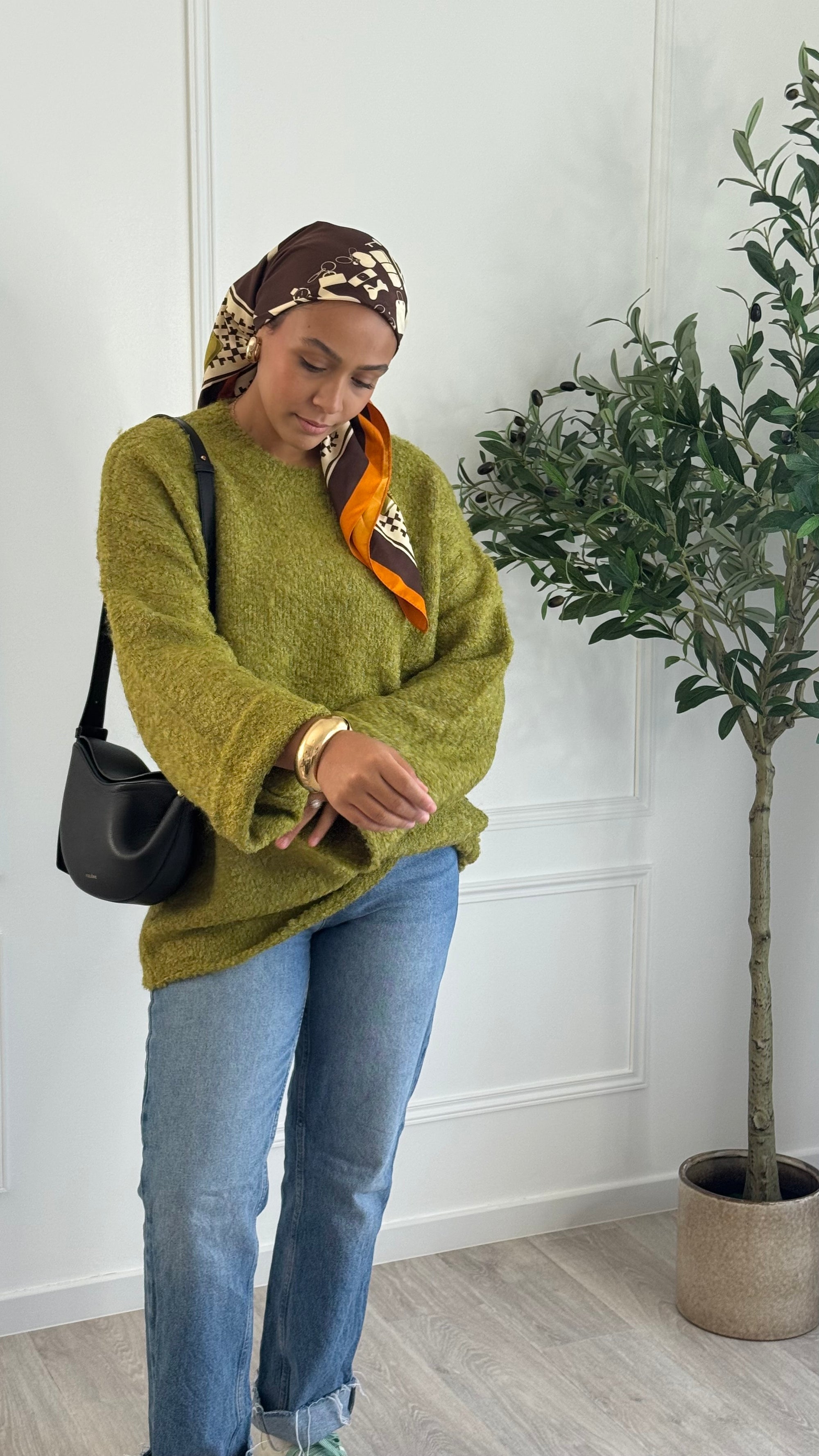 Pull Oversize l Vert olive