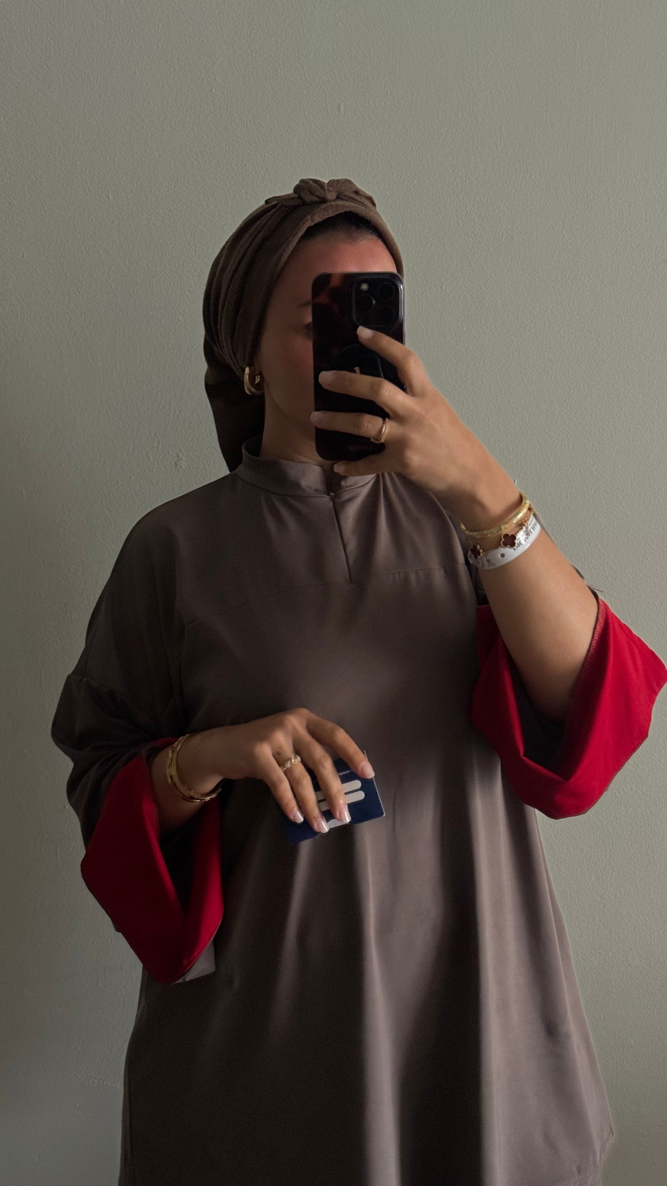 Burkini Lycia | Taupe - Rouge