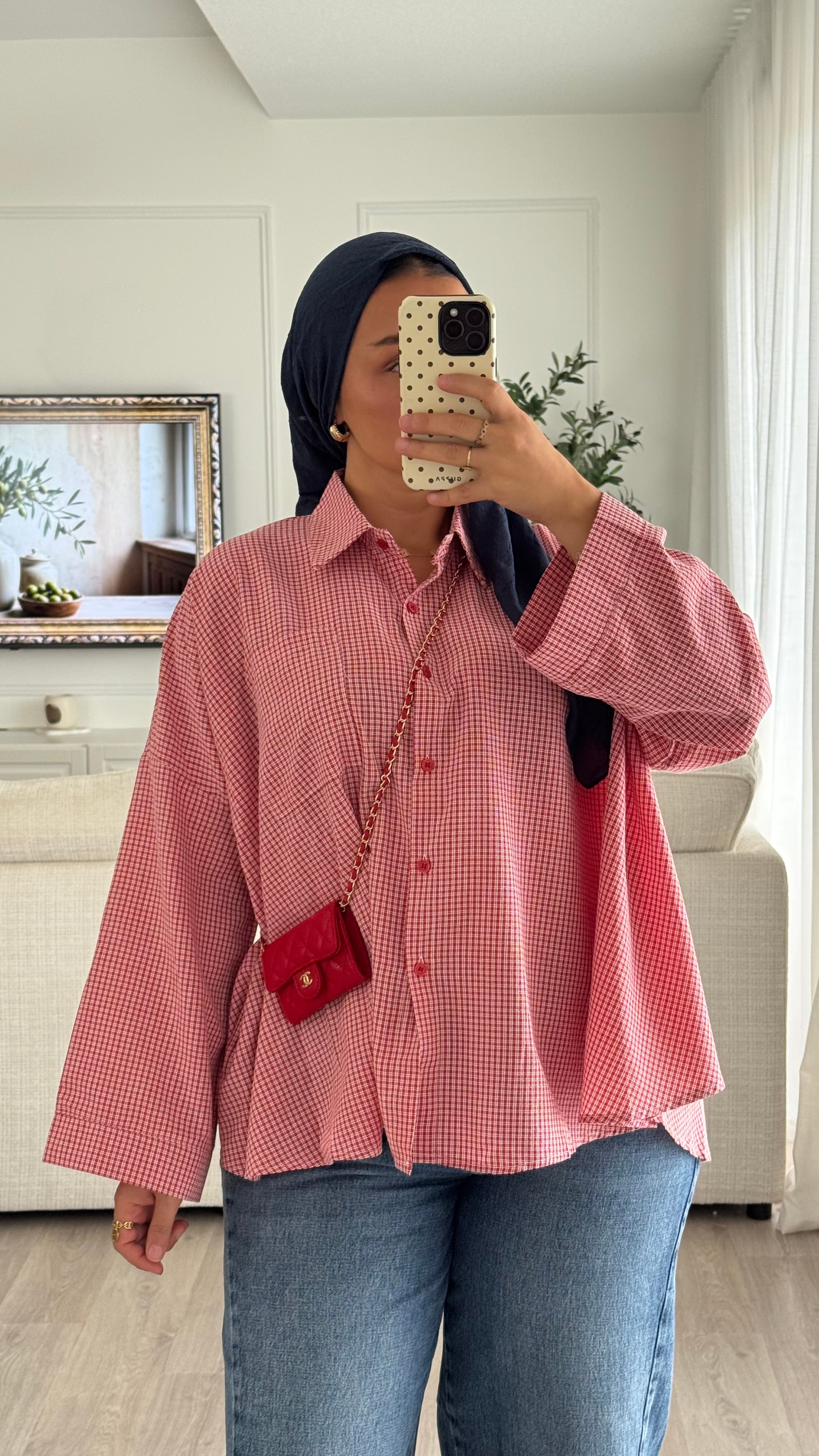 Chemise à carreaux | Rouge