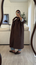 Trench Long Oversize | Chocolat